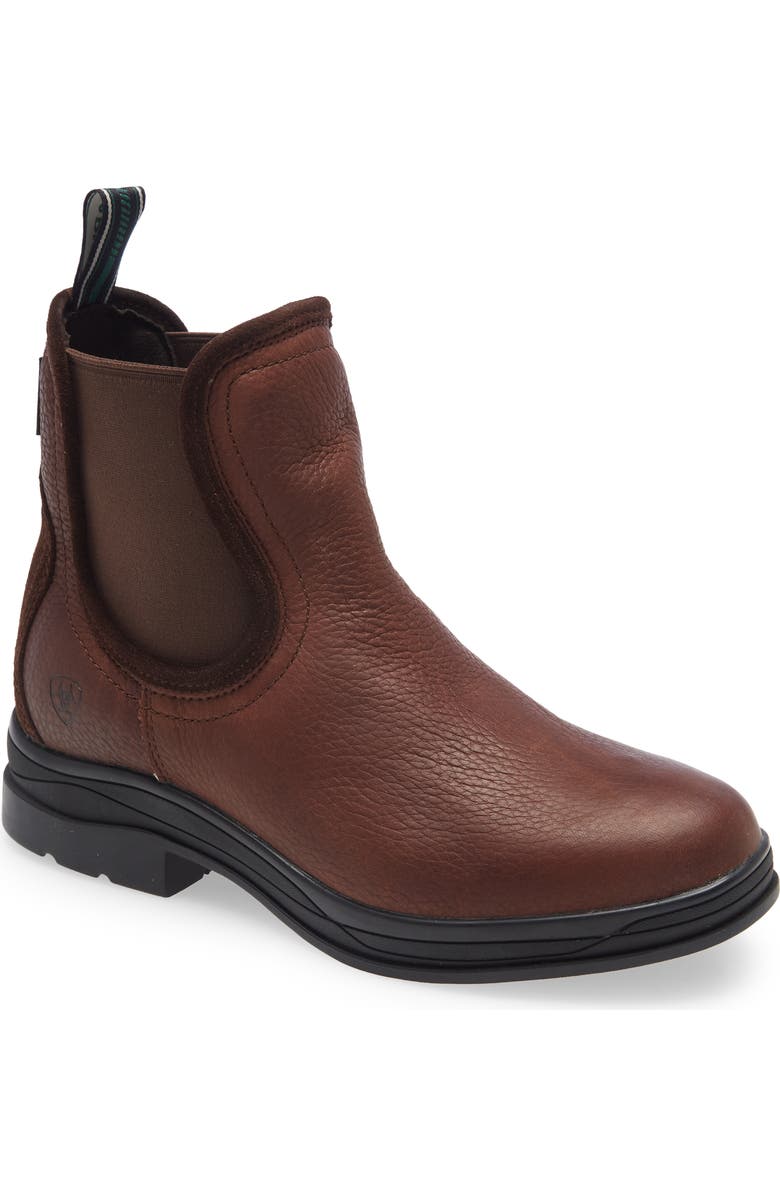 Ariat Keswick Waterproof Chelsea Boot, Main, color, Brown