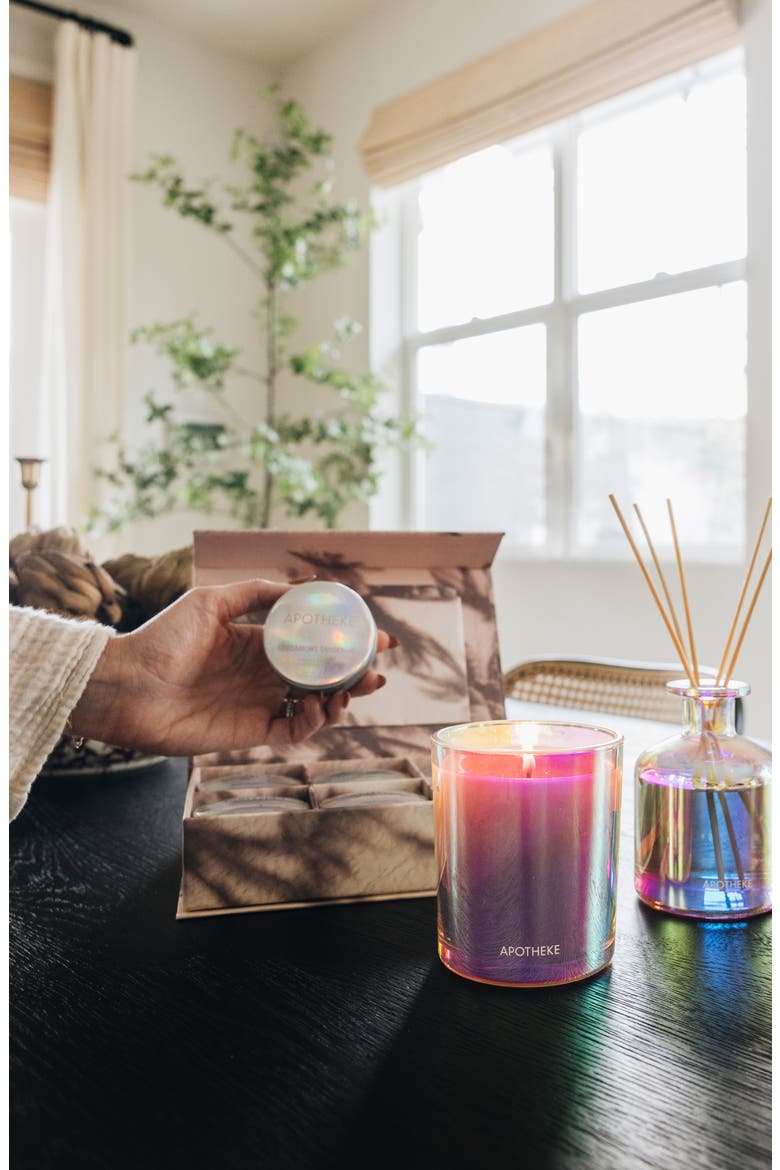 Set of 6 Mini Scented Candle Travel Tins, Alternate, color, IRIDESCENT