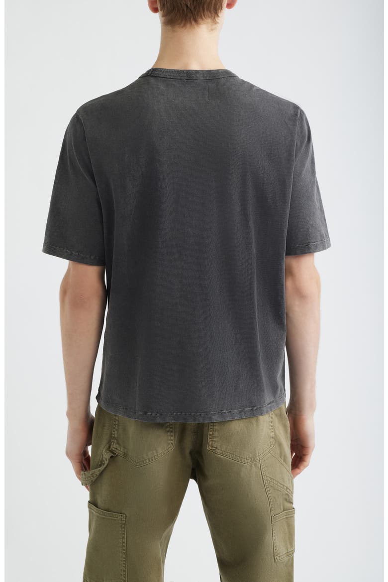 Slub Cotton Crewneck T-Shirt, Alternate, color, WASHED BLACK