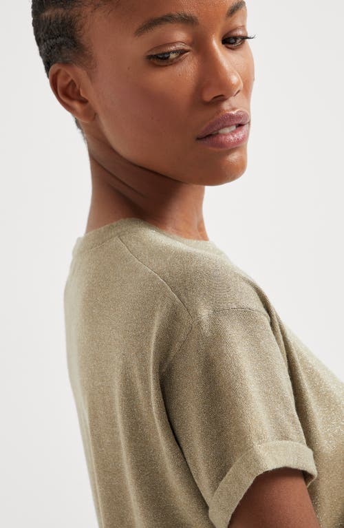 Brunello Cucinelli Cashmere And Silk Lightweight Sweater In Olive