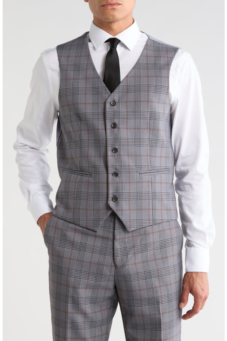 Glen Plaid 3-Piece Suit Set, Alternate, color, MID GREY