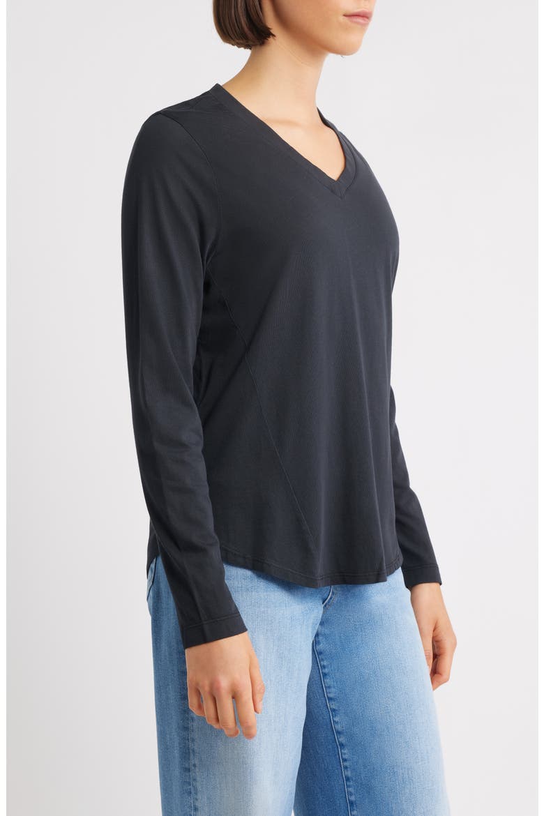 Beth Long Sleeve T-Shirt, Alternate, color, BLACK