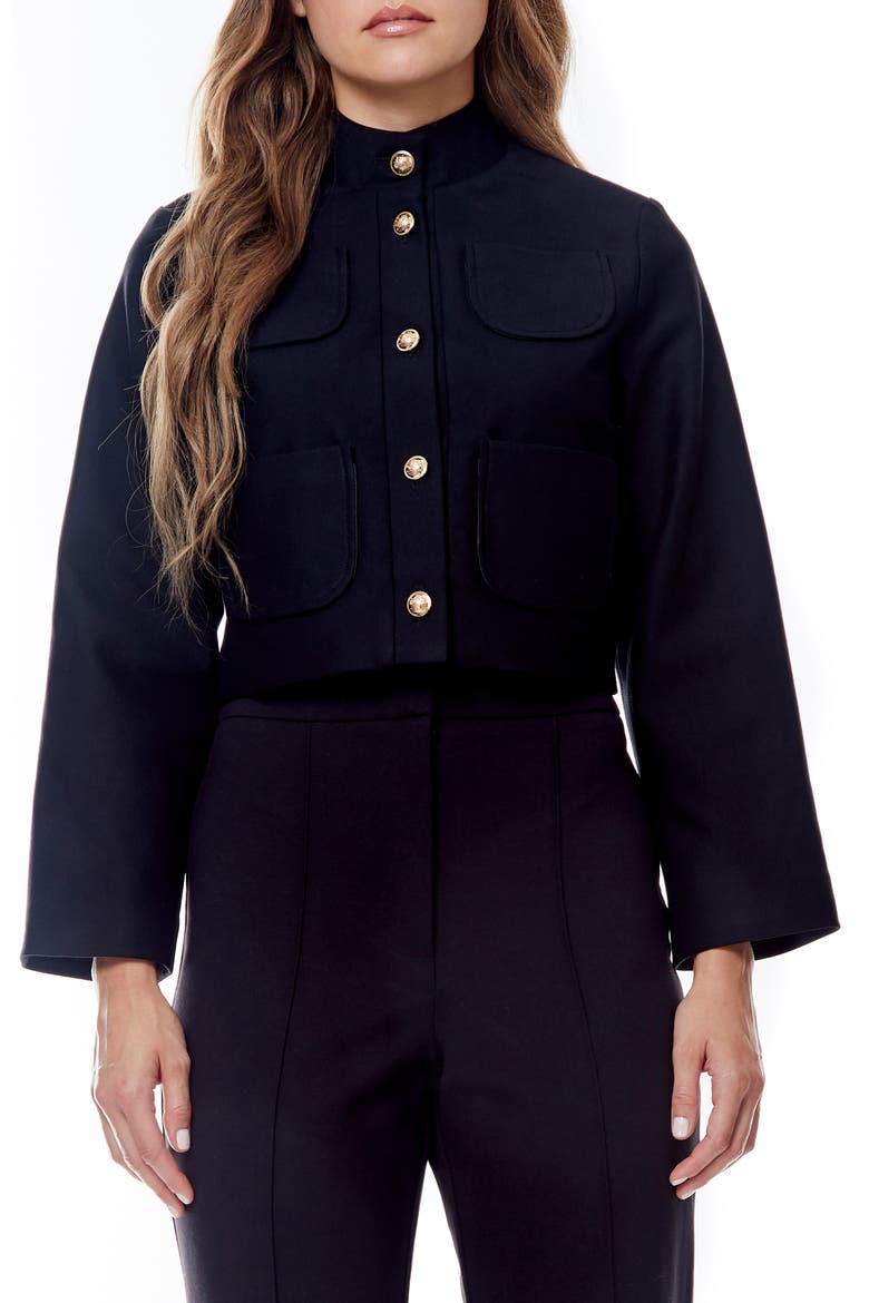 Paris Ponte Jacket, Main, color, BLACK