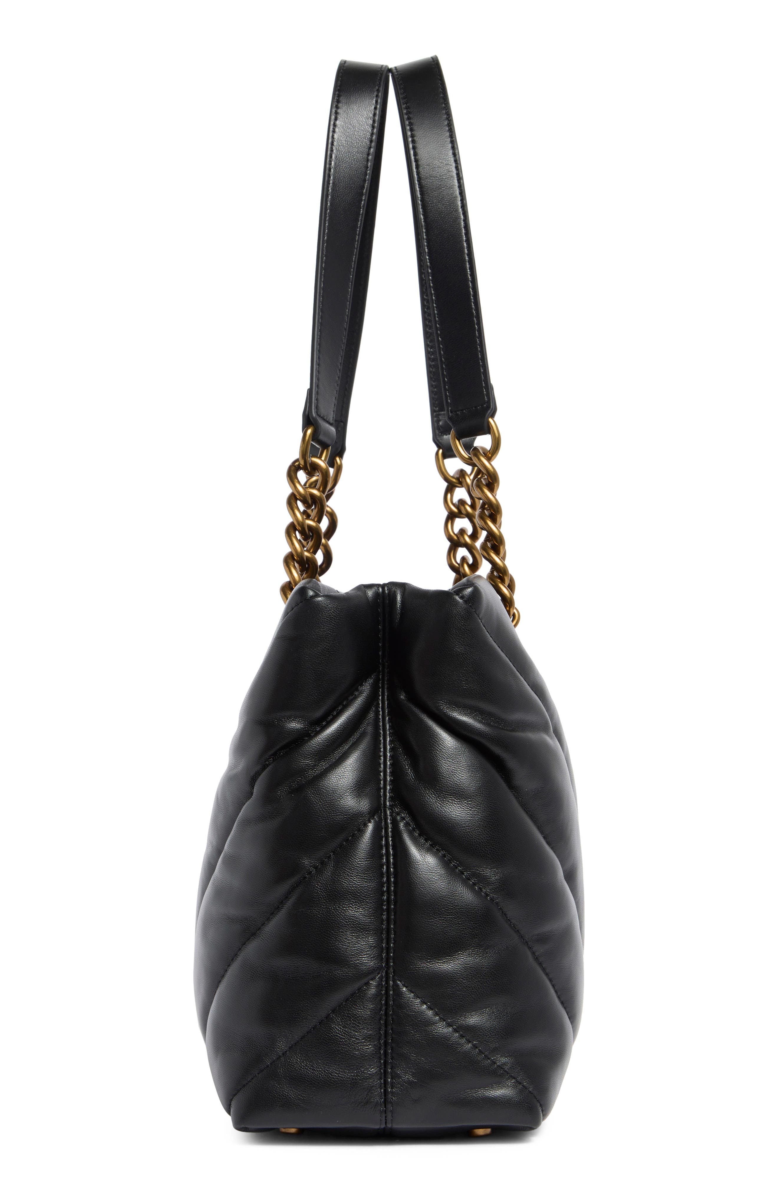 Kurt Geiger London Soho Quilted Leather Shopper, Alternate, color, Black