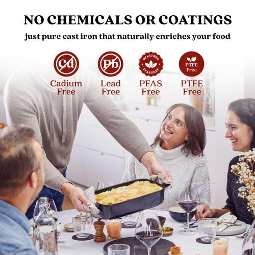 Alva Nori 12x8in Enameled Cast Iron Roasting Pan In Black
