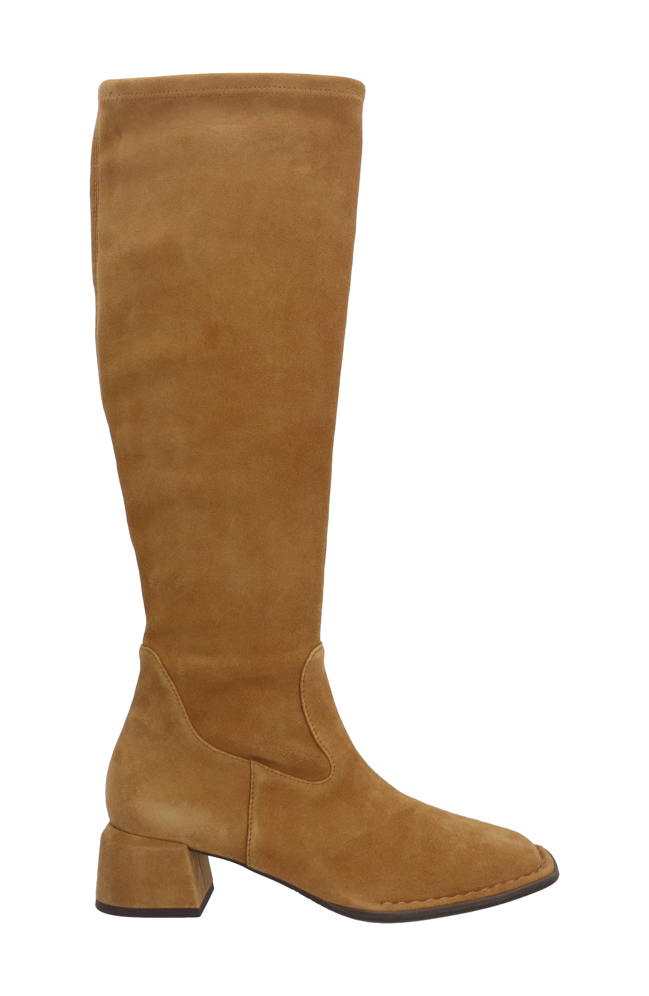 Nolita Stretch Leather Boot, Alternate, color, COFFEE