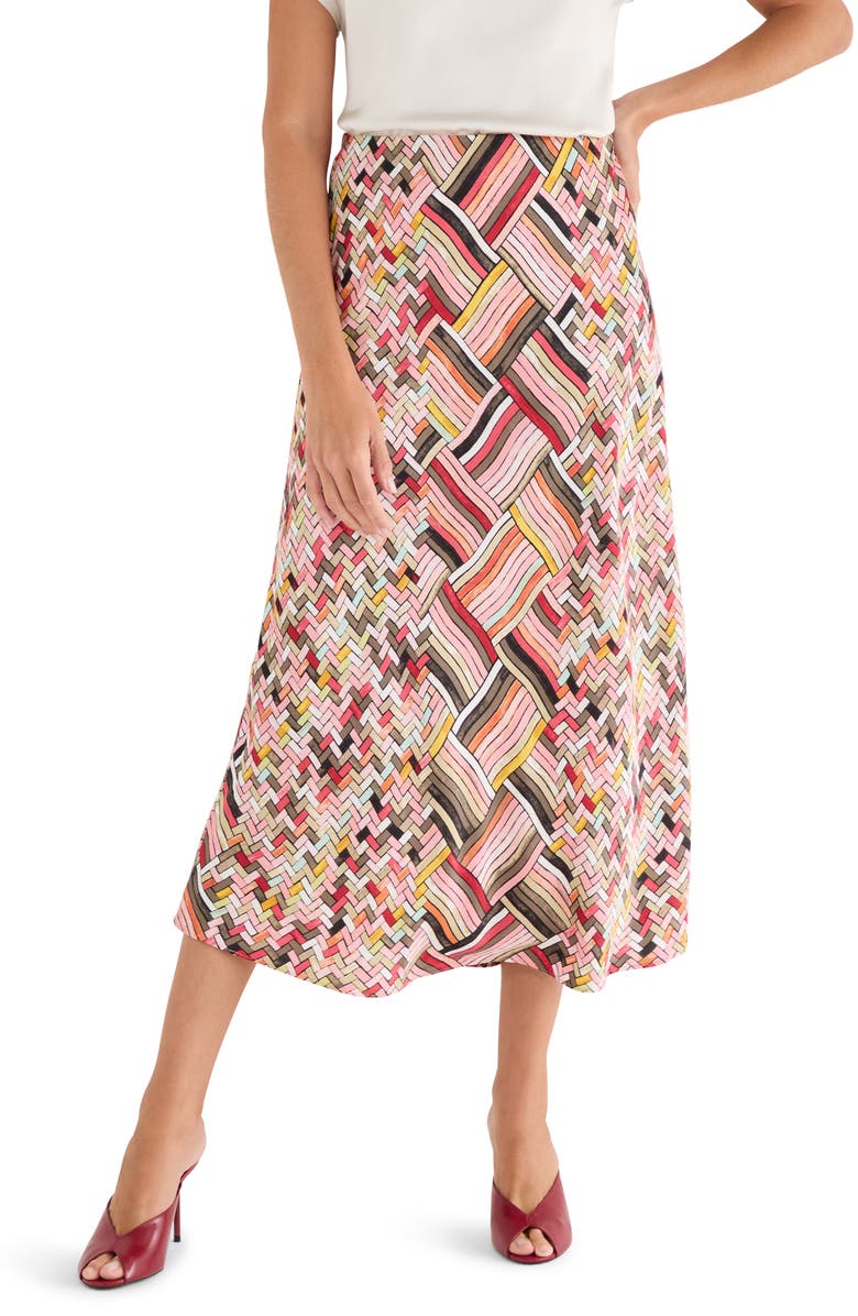 NIC+ZOE Colorweave Slip Skirt, Main, color, Pink Multi