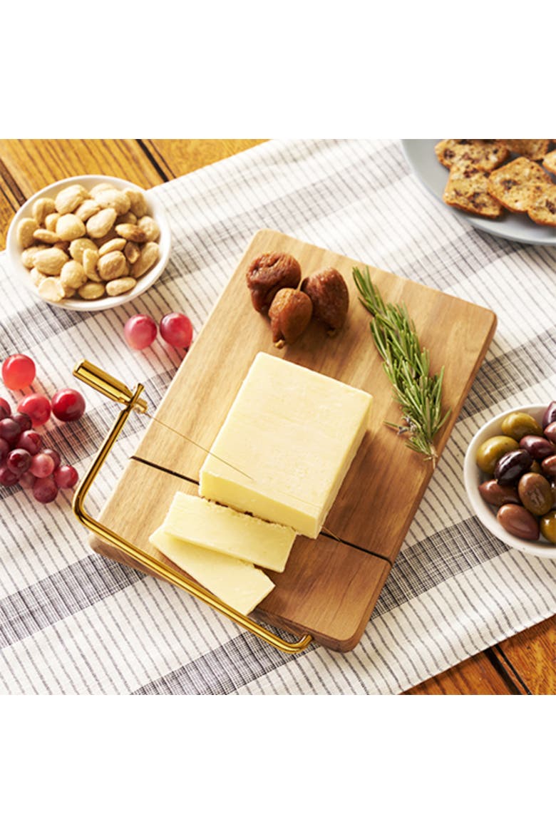 Acacia Wood Cheese Slicing Board, Alternate, color, Natural
