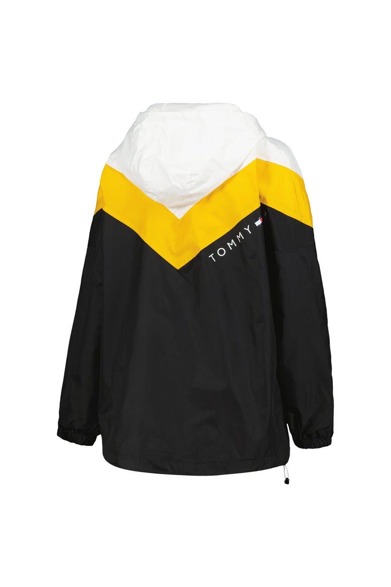 Women's Tommy Hilfiger Black/Gold Boston Bruins Staci Half-Zip Windbreaker Jacket, Alternate, color, Black