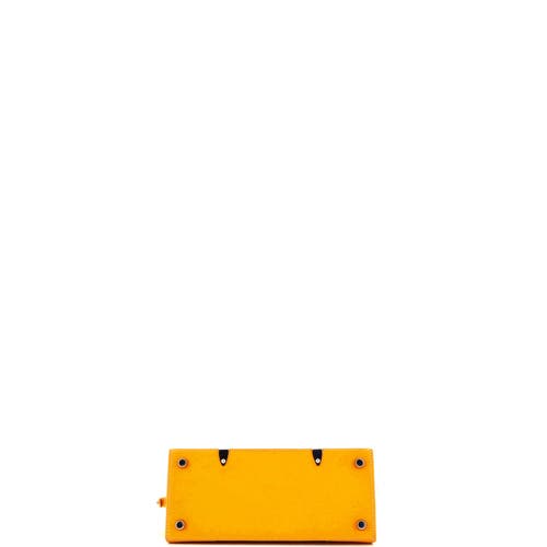 Pre-owned Goyard  Goyard Structured Saigon Top Handle Bag Coated Canvas With Leather Mini In Yellow