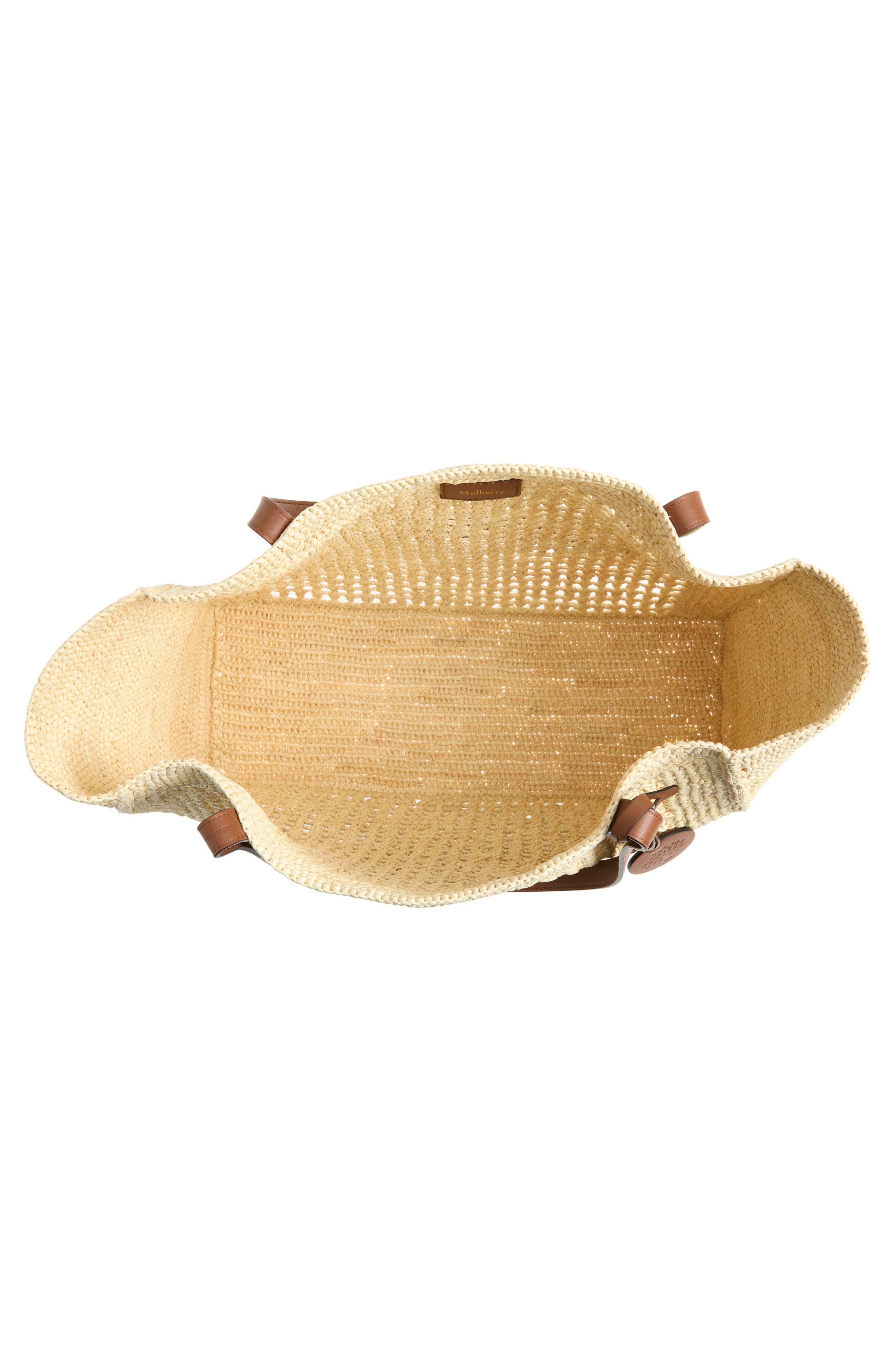 Mulberry Crochet Raffia Tote, Alternate, color, Natural