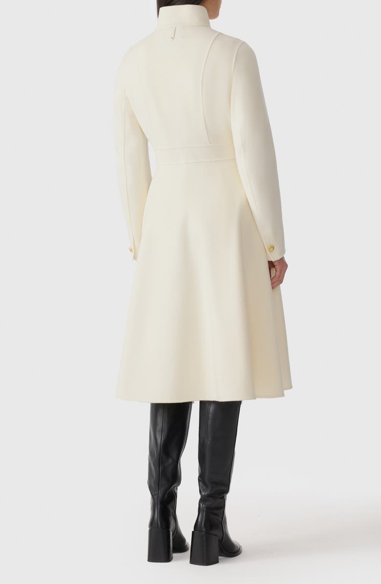 Mackage Annia Asymmetric Wool Double Face Coat, Alternate, color, Cream