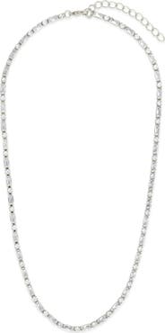 Sterling Forever Georgia Cubic Zirconia Tennis Necklace