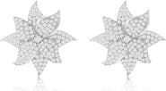 SUZY LEVIAN Cubic Zirconia Flower Stud Earrings