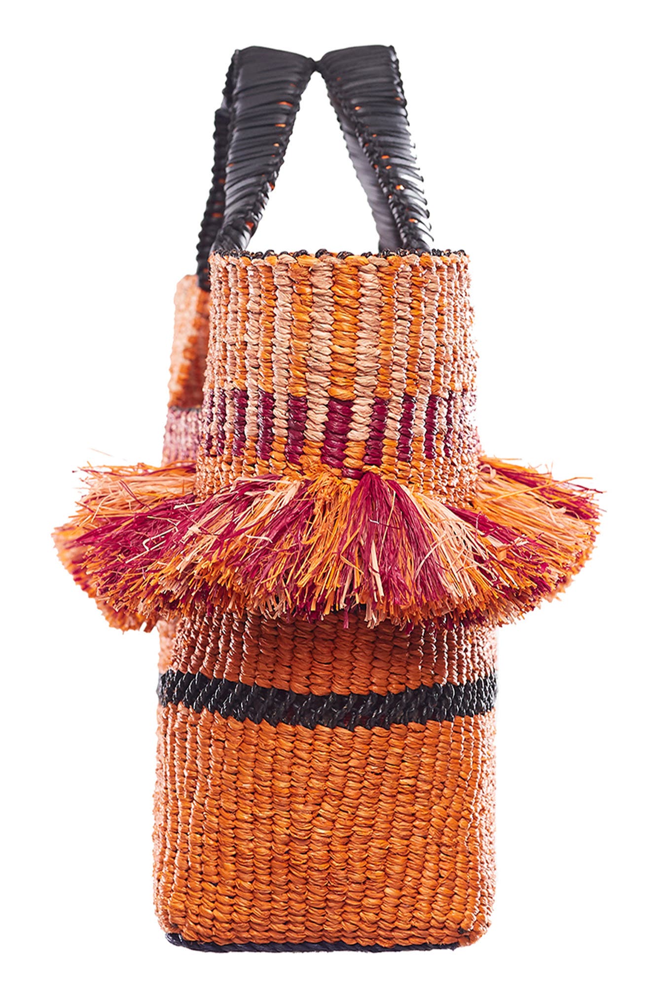 A A K S AAKS Baba Berry Raffia Tote, Alternate, color, 