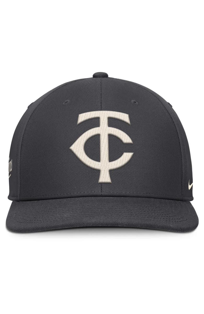 Nike Men's Nike Anthracite Minnesota Twins Statement Pro Snapback Hat, Alternate, color,