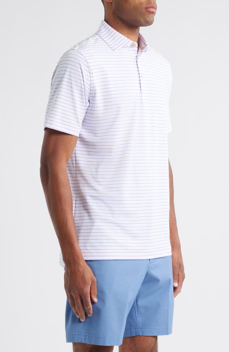 Peter Millar Dunnes Stripe Performance Jersey Polo, Alternate, color,