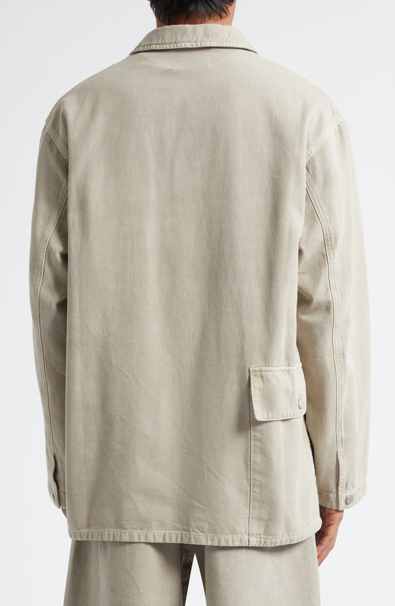 Lemaire Cotton Twill Utility Overshirt, Alternate, color, Moonstone