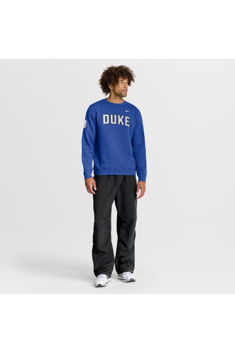 Men's Nike Royal Duke Blue Devils 2026 Sideline Club Sweatshirt, Alternate, color, Royal