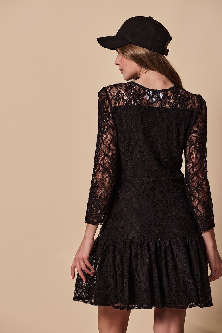 The Lace Dress, Alternate, color, Black