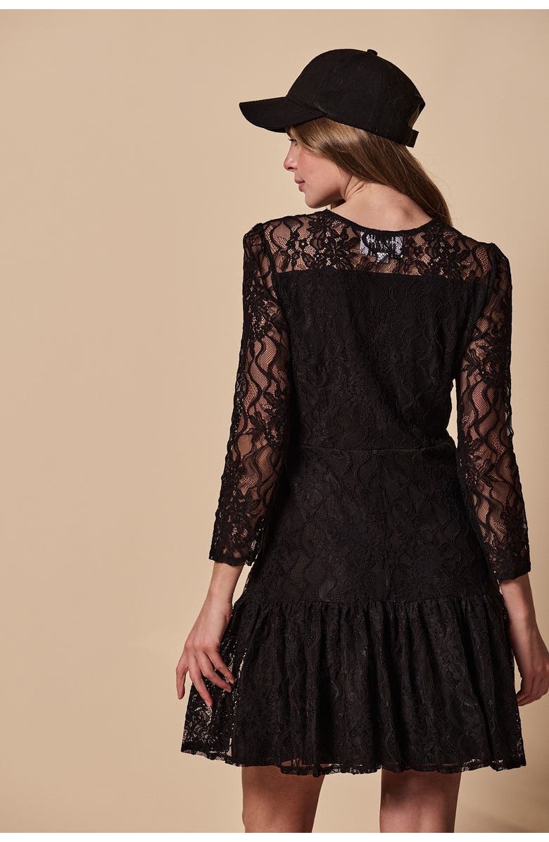 The Shirt The Lace Dress, Alternate, color, Black