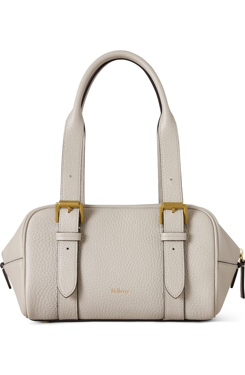 Mulberry Small Boston Heavy Grain Top Handle Bag, Main, color, Chalk