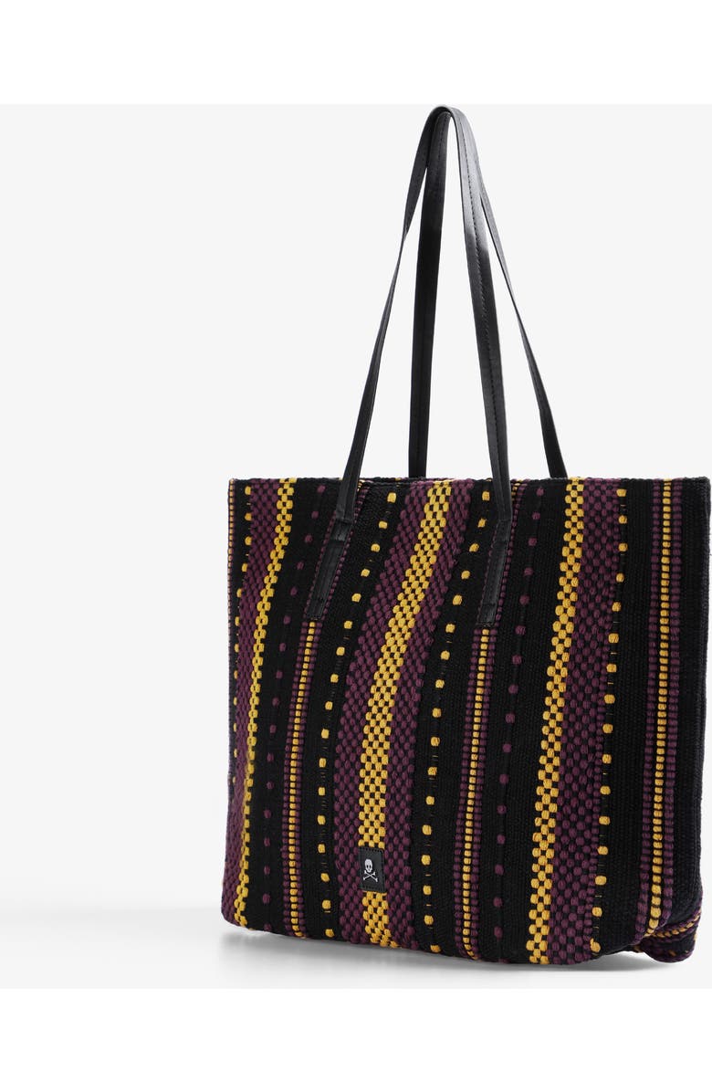 Scalpers Fabricstripessp Bag, Alternate, color, Mustardburgundy