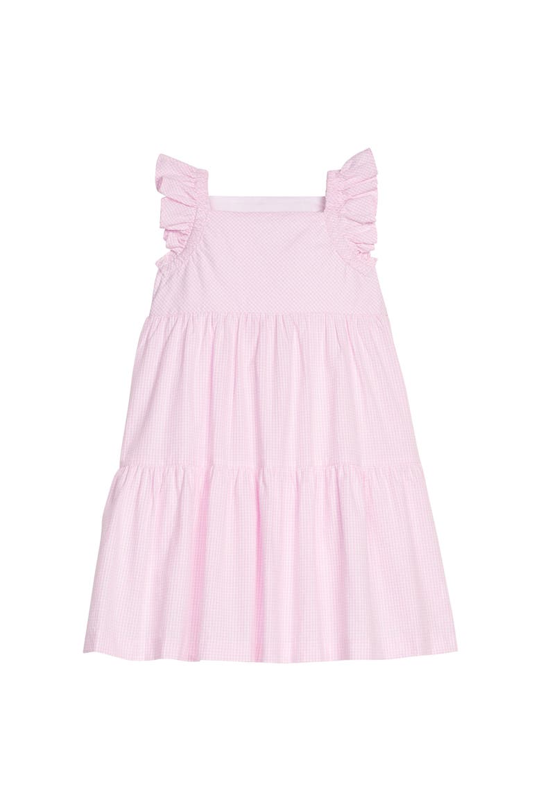 Kids' Tiered Katie Dress, Main, color, Light Pink Seersucker Gingham
