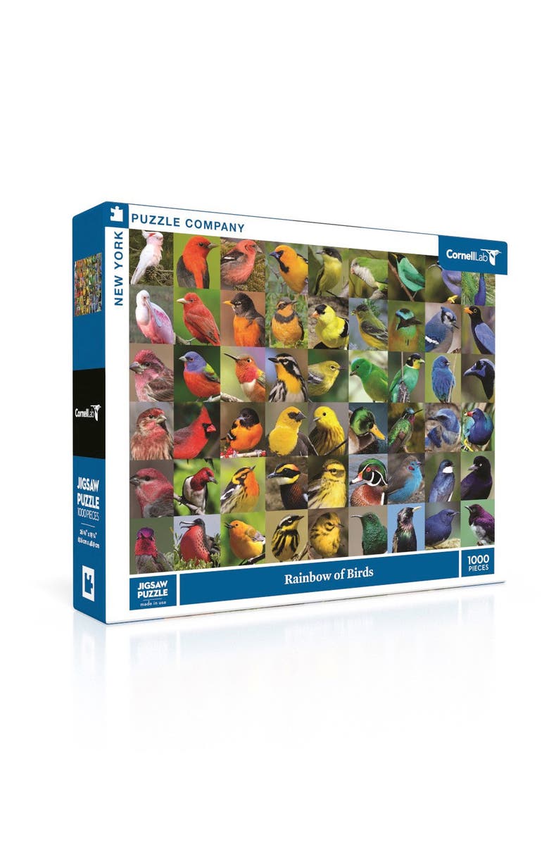 NEW YORK PUZZLE COMPANY Rainbow of Birds 1000 Piece Puzzle, Alternate, color, NO COLOR