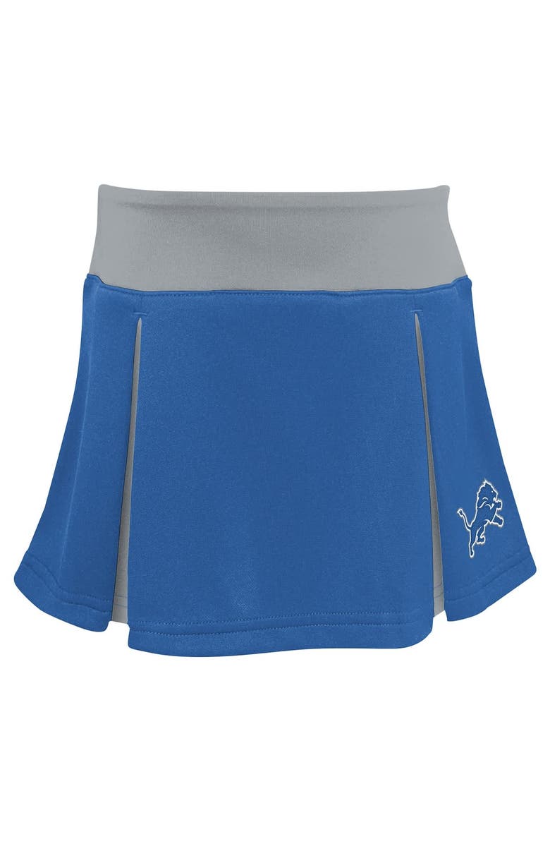 Outerstuff Girls Preschool Blue Detroit Lions Spirit Cheerleader Two-Piece Set with Bloomers, Alternate, color, 