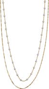 Argento Vivo Sterling Silver Layered 18K Gold Plate Sterling Silver Singapore Chain Necklace