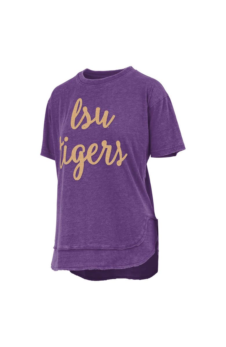PRESSBOX Women's Pressbox Purple LSU Tigers Poncho T-Shirt, Alternate, color, Purple