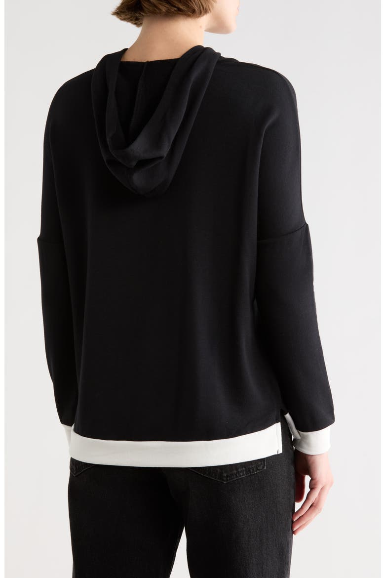 High-Low Hoodie, Alternate, color, BLACK
