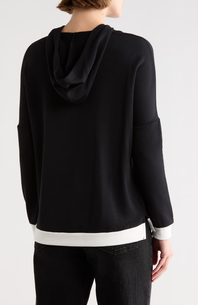 GO COUTURE High-Low Hoodie, Alternate, color, Black