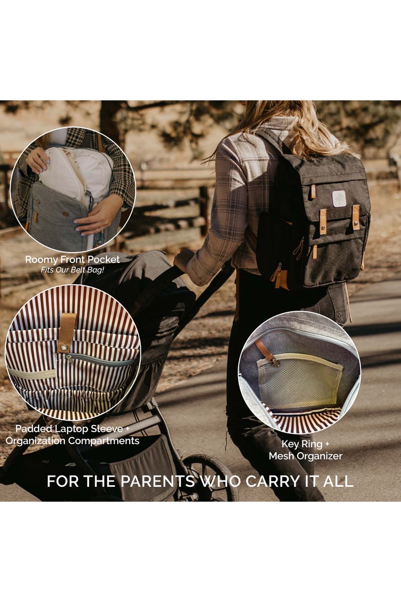 Birch Bag Diaper Backpack, Alternate, color, Black