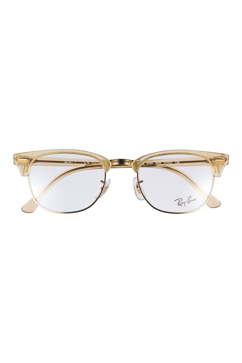 51mm Square Optical Glasses, Main, color, BROWN