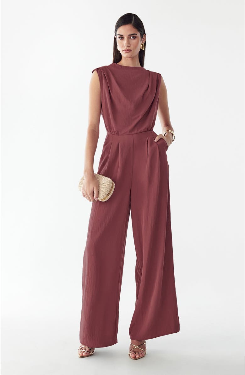 BWLDR Bailey Jumpsuit, Main, color, Rosewood
