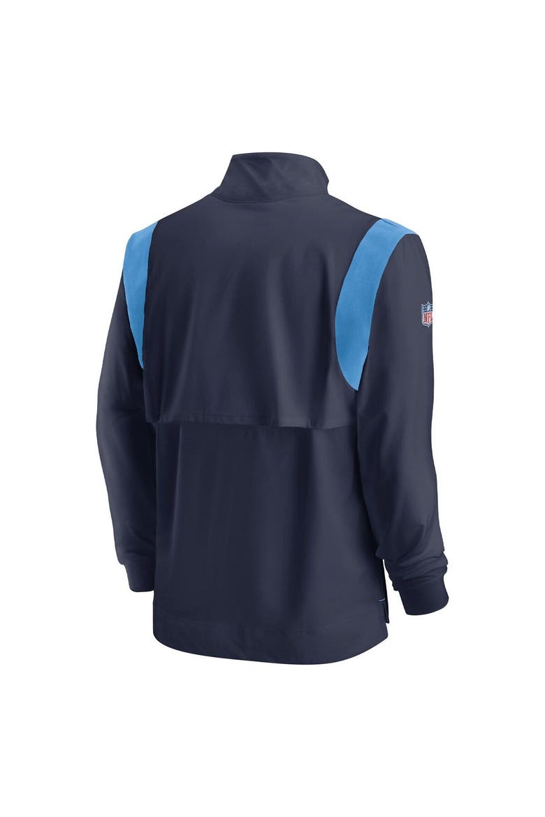 Men's Nike Navy Tennessee Titans Sideline Coach Chevron Lockup Quarter-Zip Long Sleeve Top, Alternate, color, Navy