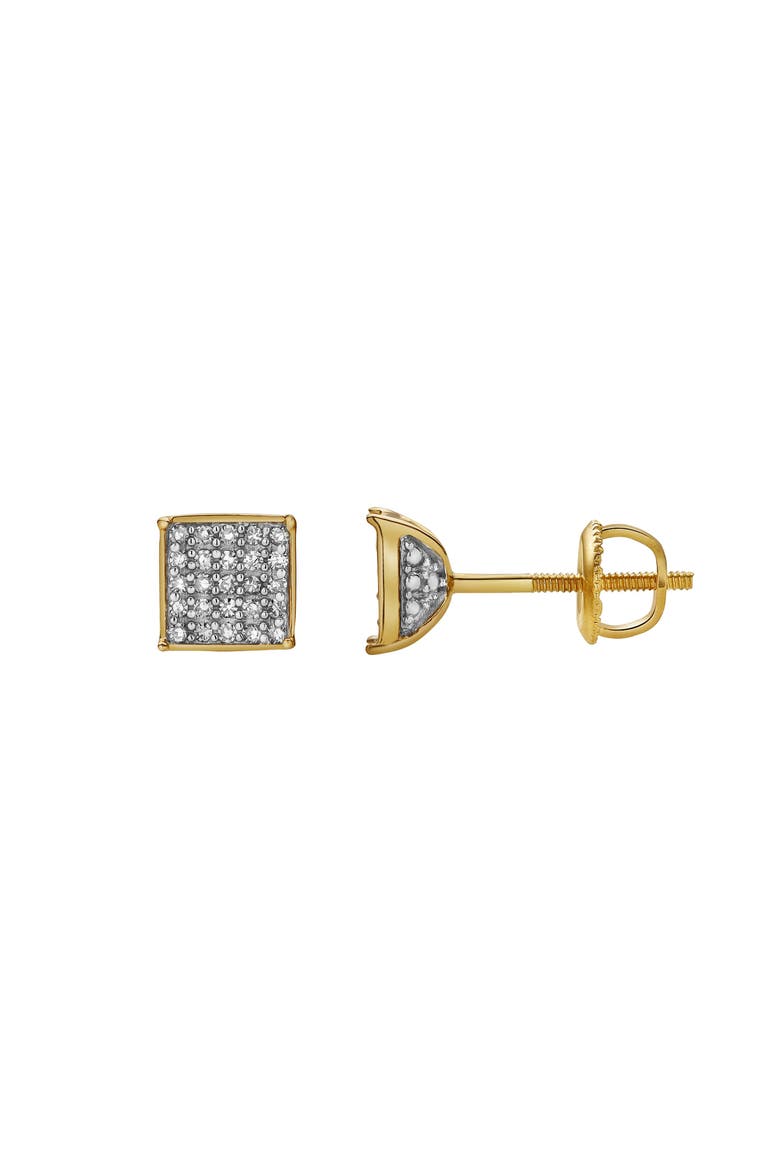 Noturno 10K Yellow Gold Diamond Unisex Earrings - 0.14 Cts, Alternate, color, 10K Yellow Gold