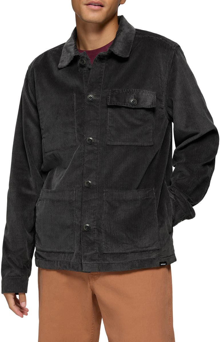 prAna Ridgecrest Organic Cotton Corduroy Chore Coat, Main, color, Shadow