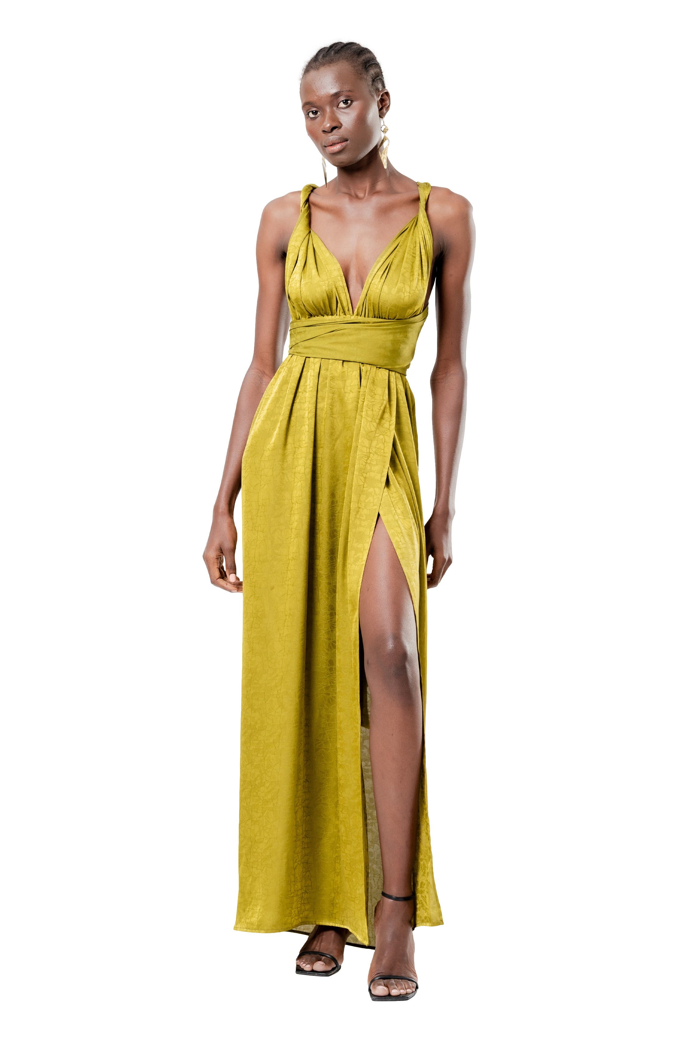 DIARRABLU Mailys Dress in Ayel Olive 