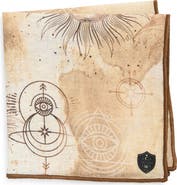 CLIFTON WILSON Arcane Linen Pocket Square