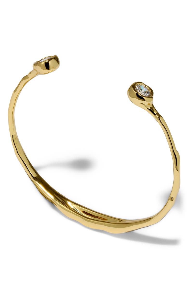 Alexis Bittar Asterales Skinny Cuff Bracelet, Main, color, Gold Stones