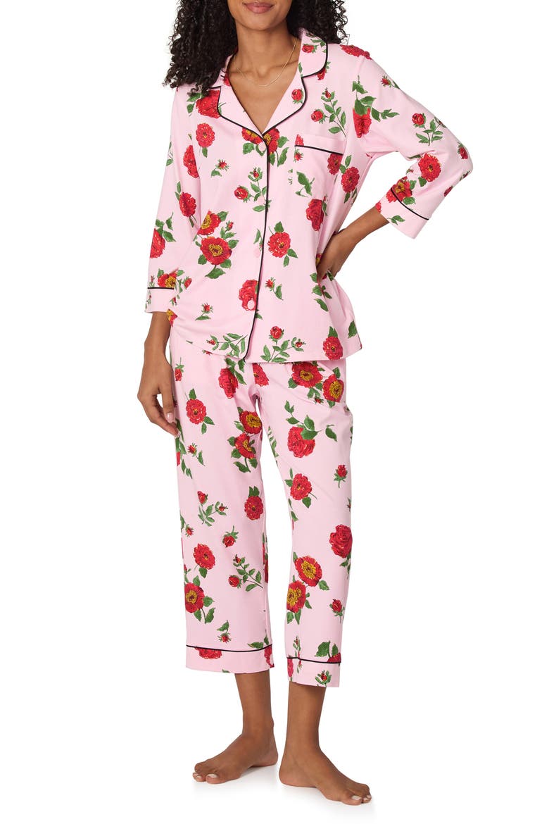 Falling Blooms Long Sleeve Pajamas, Main, color, FALLING BLOOMS