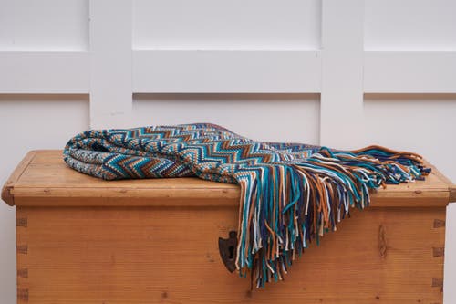 C & F Home C&f Home Zig Zag Accent Throw Blankets In Blue