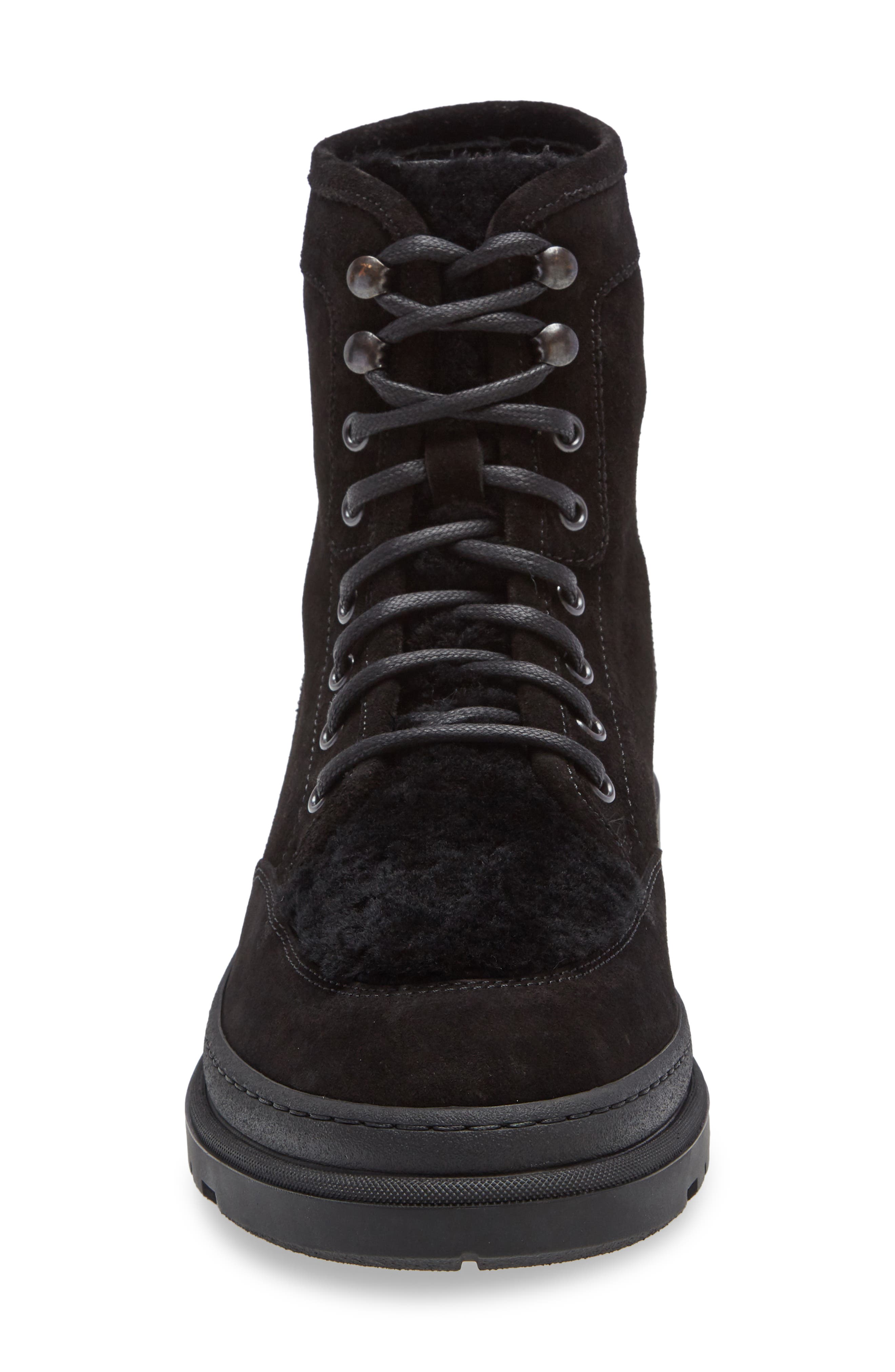 Aquatalia Tristian Lace-Up Boot with Genuine Shearling Trim, Alternate, color, 