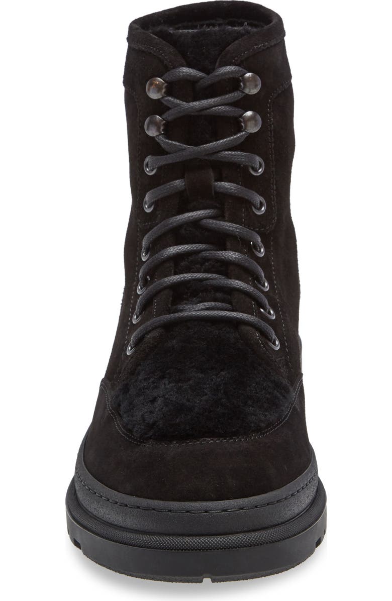 Aquatalia Tristian Lace-Up Boot with Genuine Shearling Trim, Alternate, color,