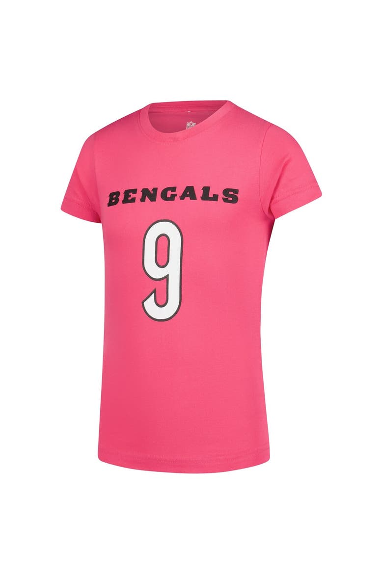 Girls Youth Joe Burrow Pink Cincinnati Bengals Player Name & Number T-Shirt, Alternate, color, Pink