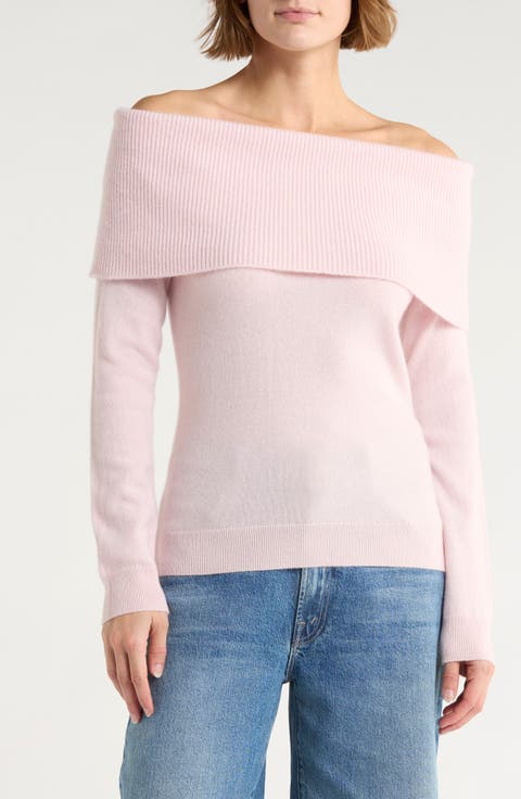 Cashmere Off the Shoulder Sweater