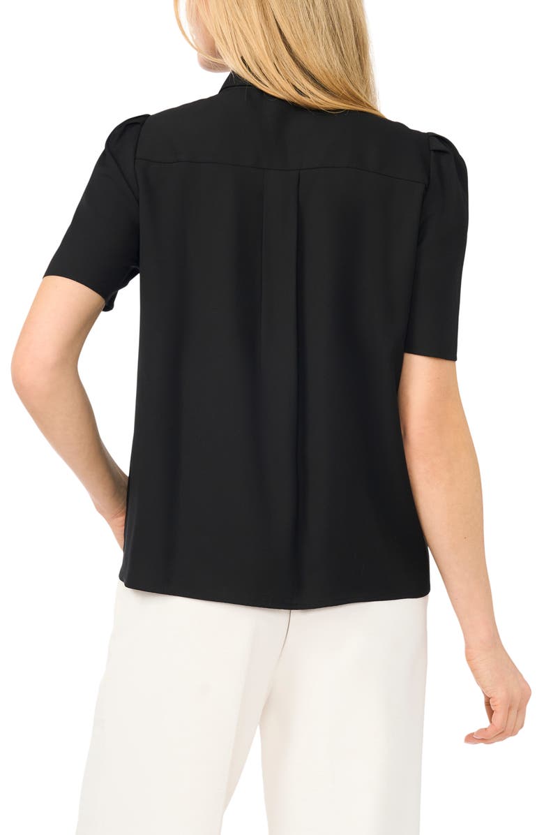 Halogen<sup>®</sup> Puff Sleeve Button-Up Top, Alternate, color, Rich Black